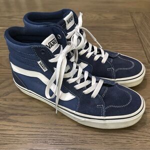 EUC VANS Off The Wall Navy Blue Men’s Size 8 High Top Sneaker